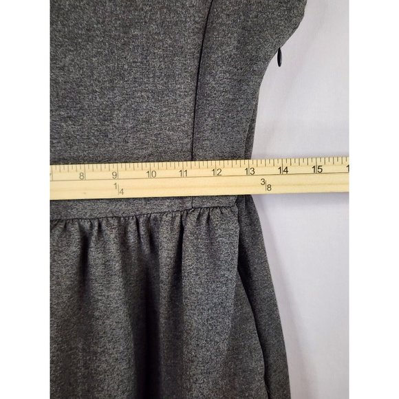 Madewell Dress Womens Small Dark Gray Stretch Pleated  Classic Fit & Flare Mini - Picture 5 of 14